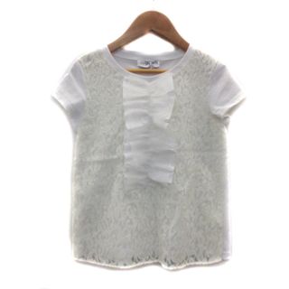 シモネッタ(Simonetta)のシモネッタ Tシャツ カットソー 半袖 ラウンドネック フリル レース 10 白(Tシャツ(半袖/袖なし))