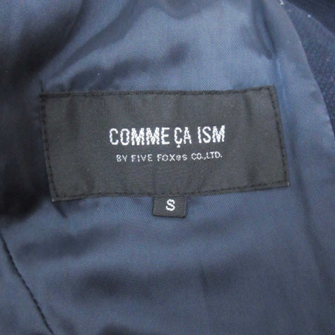 COMME CA ISM(コムサイズム)のコムサイズム ブルゾンジャケット ミドル丈 スタンドカラー ダブルジップ S 紺 メンズのジャケット/アウター(ブルゾン)の商品写真