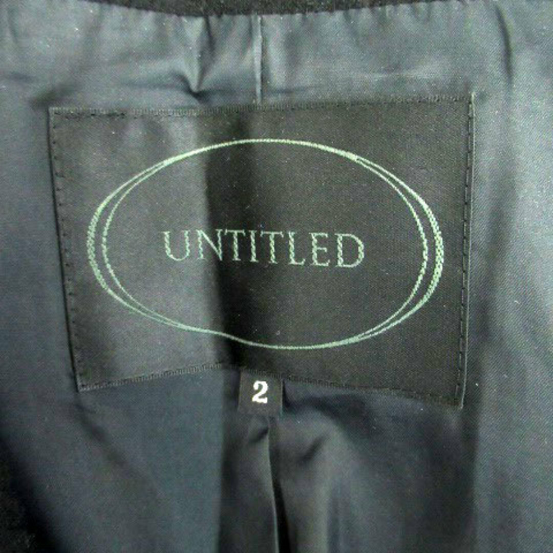 UNTITLED(アンタイトル)のアンタイトル テーラードジャケット シングル ミドル ウール アンゴラ混 2 黒 レディースのジャケット/アウター(その他)の商品写真
