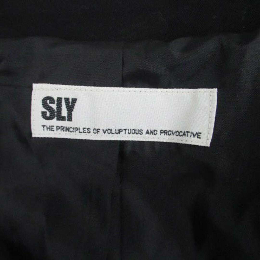 SLY(スライ)のスライ SLY テーラードジャケット ミドル丈 ダブルボタン 2 黒 ブラック レディースのジャケット/アウター(その他)の商品写真