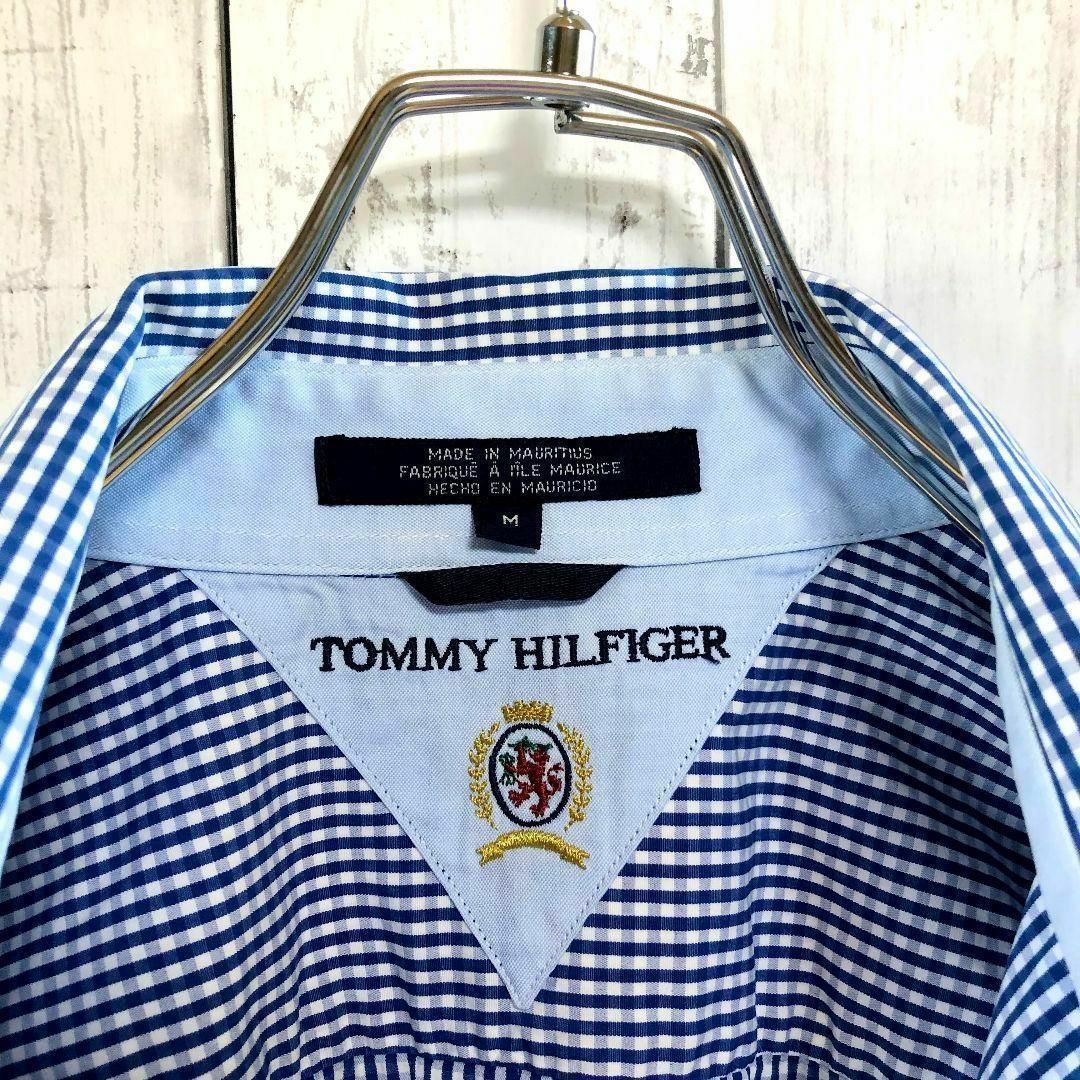 TOMMY HILFIGER(トミーヒルフィガー)の90's ビンテージ ライオン エンブレム 刺繍 オールドトミー チェックシャツ メンズのトップス(シャツ)の商品写真