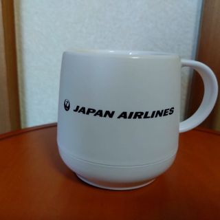 JAL限定 日本航空 プラサーモカフェマグホワイト(グラス/カップ)