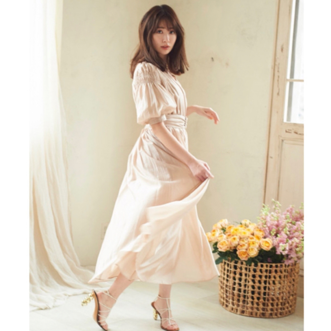 Her lip to(ハーリップトゥ)のher lip to Airy Volume Sleeve Dress  レディースのワンピース(ロングワンピース/マキシワンピース)の商品写真