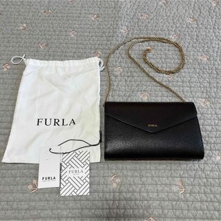 Furla - 新品未使用☆フルラ FURLA ショルダー チェーン ウォレット 黒 ...