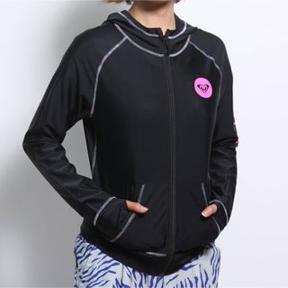 ロキシー(Roxy)のROXY ロキシー フード付ラッシュガード  ブラック(水着)