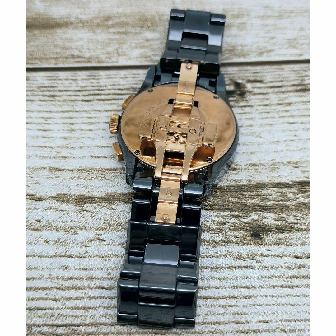動作品　EMPORIO ARMANI　腕時計黒　クロノグラフ　メンズ　定価5万円