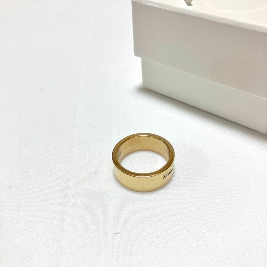 新品 7 マルジェラ 23ss ブランドロゴリング 金色 シルバー 5150