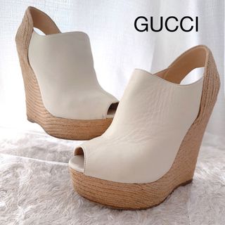 グッチ(Gucci)のGUCCI グッチ　エスパドリーユ　ウェッジソール　パンプス　サンダル　靴　美品(サンダル)