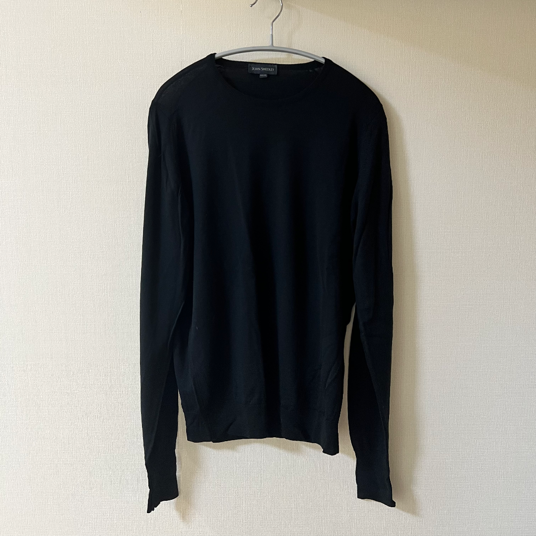 JOHN SMEDLEY ジョンスメドレー クルーネックニット 黒 M