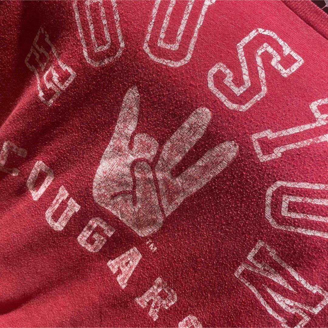 adidas(アディダス)のadidas レッドHouston古着ヴィンテージ メンズのトップス(Tシャツ/カットソー(半袖/袖なし))の商品写真