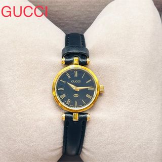 グッチ(Gucci)のGUCCI グッチ　腕時計　時計　レディース　ブラック　ゴールド　スイス製(腕時計)