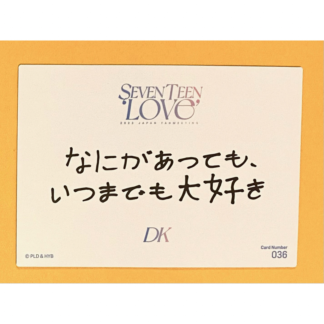 SEVENTEEN LOVE ラブ ペンミ ドギョム メッセージ トレカ 36番