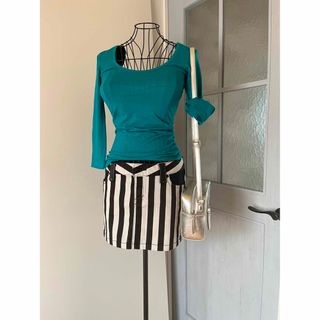 トップショップ(TOPSHOP)の新品34＊TOPSHOP＊ターコイズカラーカットソー(カットソー(長袖/七分))