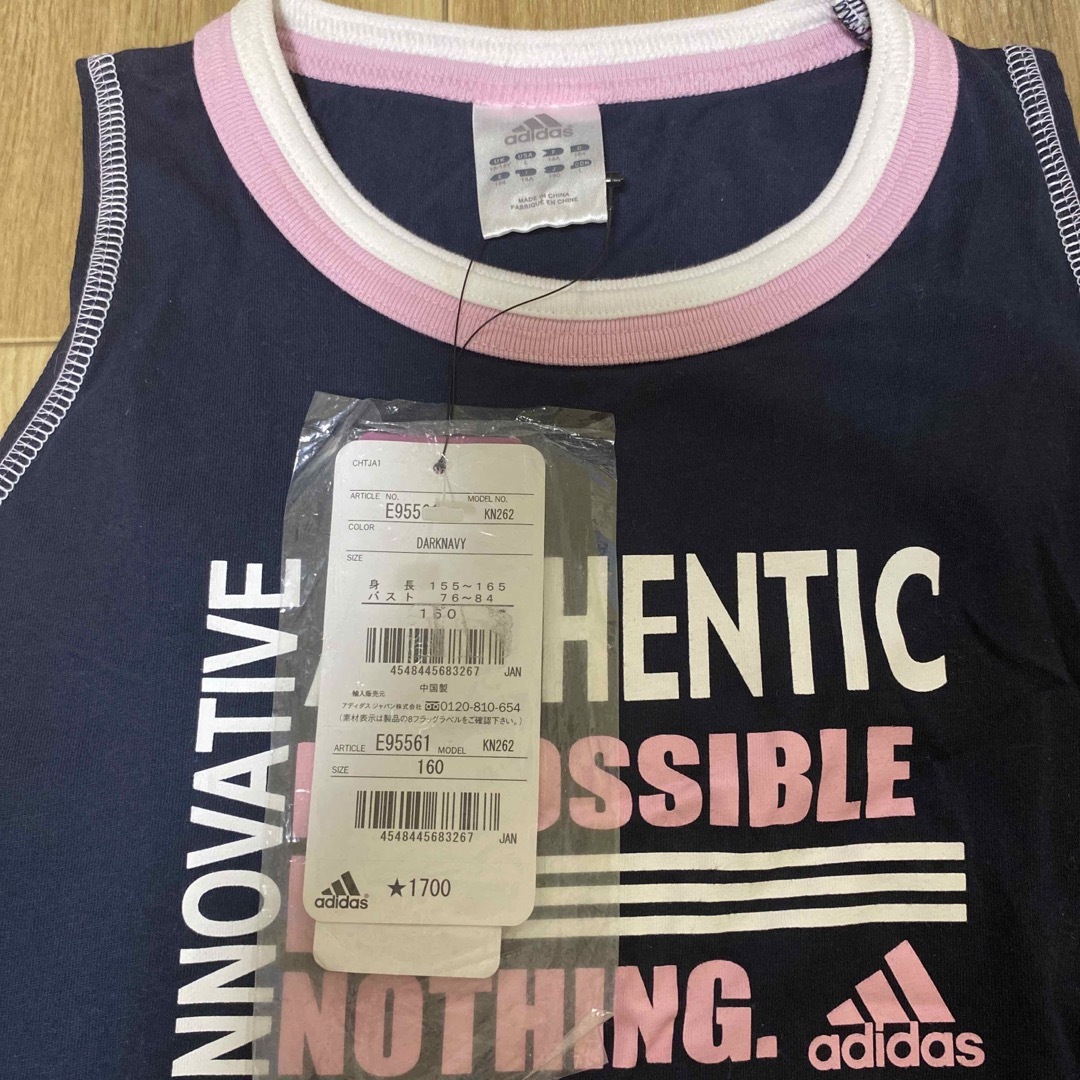 adidas(アディダス)のadidas 新品　タンクトップ　160センチ キッズ/ベビー/マタニティのキッズ服女の子用(90cm~)(Tシャツ/カットソー)の商品写真