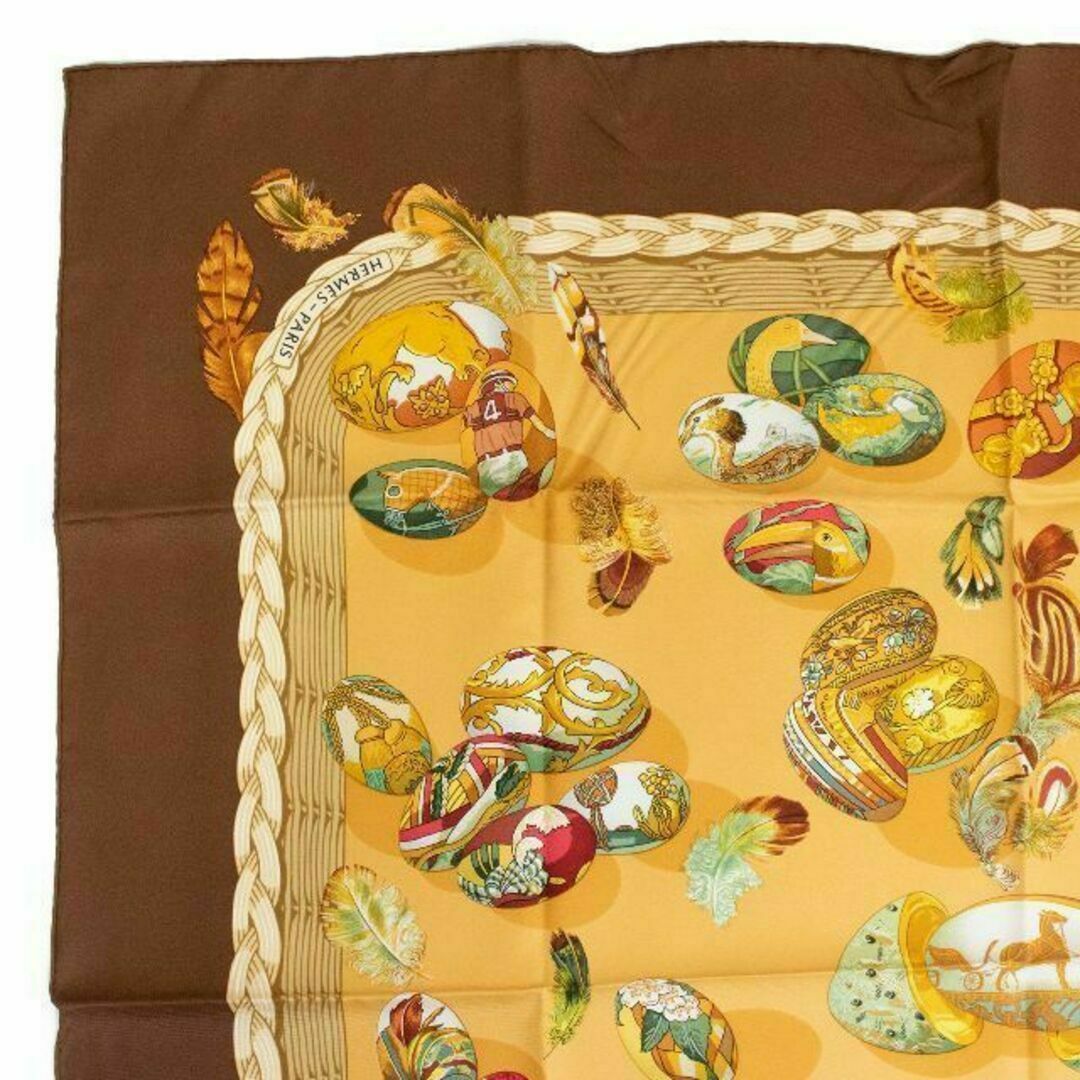 【全額返金保証・送料無料】エルメスのスカーフ・正規品・新品同様・エルメスの卵