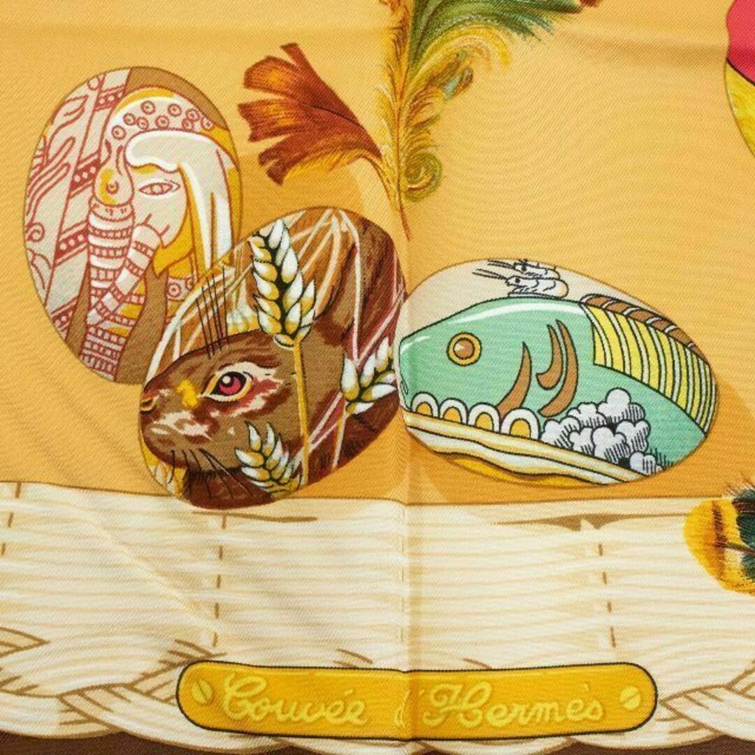 【全額返金保証・送料無料】エルメスのスカーフ・正規品・新品同様・エルメスの卵