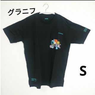 グラニフ(Graniph)のグラニフ　宇宙　半袖　Tシャツ　　S　黒　胸ポケット　メンズ　レディース(Tシャツ/カットソー(半袖/袖なし))