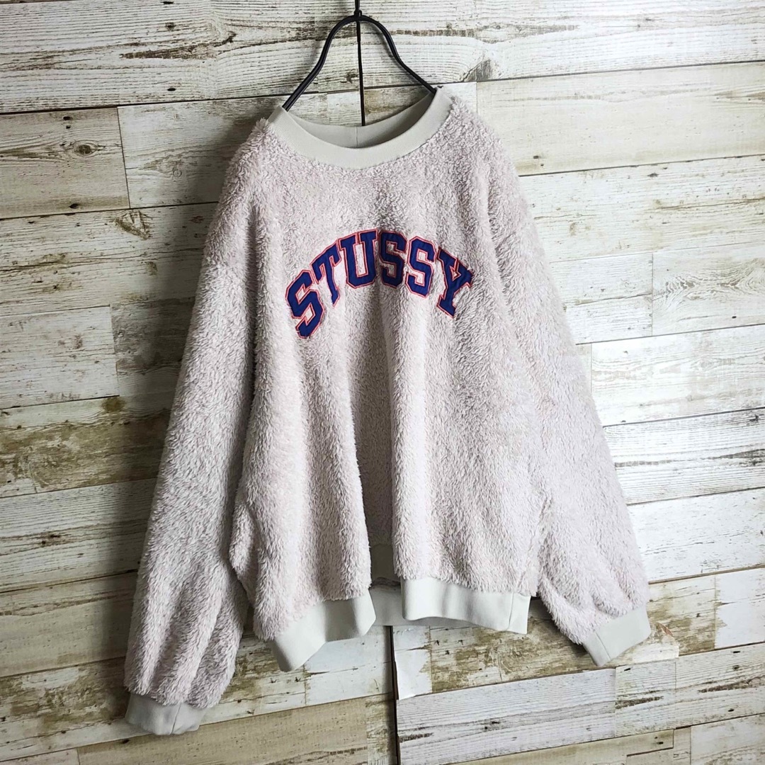 0848 STUSSY ステューシー アーチロゴ 刺繍 スウェット Mサイズ