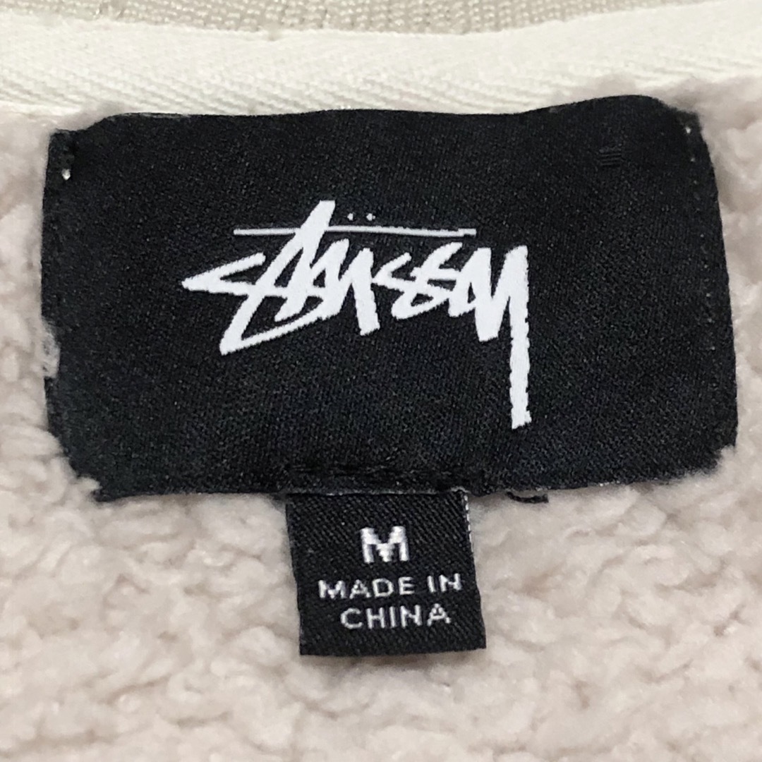 STUSSY ステューシー ボアフリース アーチロゴ 刺繍入り