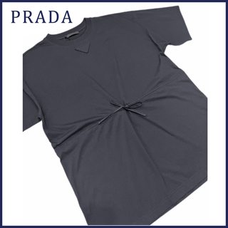プラダ(PRADA)の新品プラダPRADAメンズ　クルーネックTシャツ　黒　#M(Tシャツ/カットソー(半袖/袖なし))