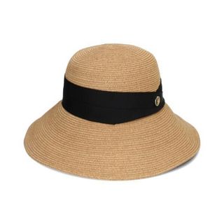 美品 CA4LA 麦わら帽子 折りたたみ可能 巾着付き