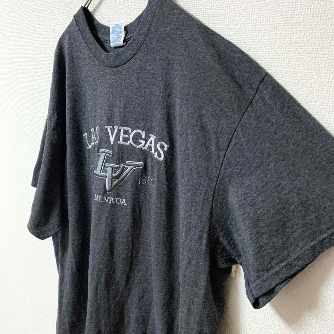 DELTA(デルタ)のUS古着 DELTA デルタ 半袖Tシャツ ラスベガス 刺繍ロゴ ゆるだぼ XL メンズのトップス(Tシャツ/カットソー(半袖/袖なし))の商品写真