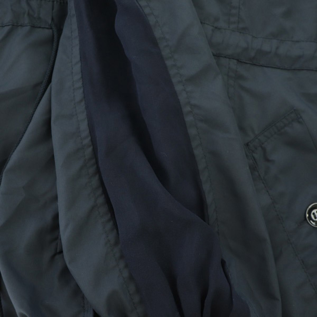 LE CIEL BLEU(ルシェルブルー)のルシェルブルー コート パーカー シルク ジップアップ 切替 40 紺 レディースのジャケット/アウター(その他)の商品写真