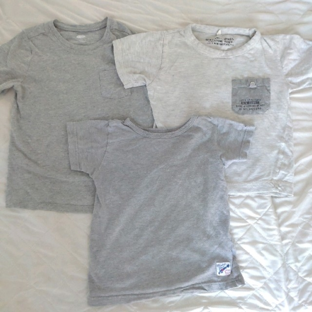 MARKEY'S(マーキーズ)の②グレーTシャツセット　110cm120cm キッズ/ベビー/マタニティのキッズ服男の子用(90cm~)(Tシャツ/カットソー)の商品写真