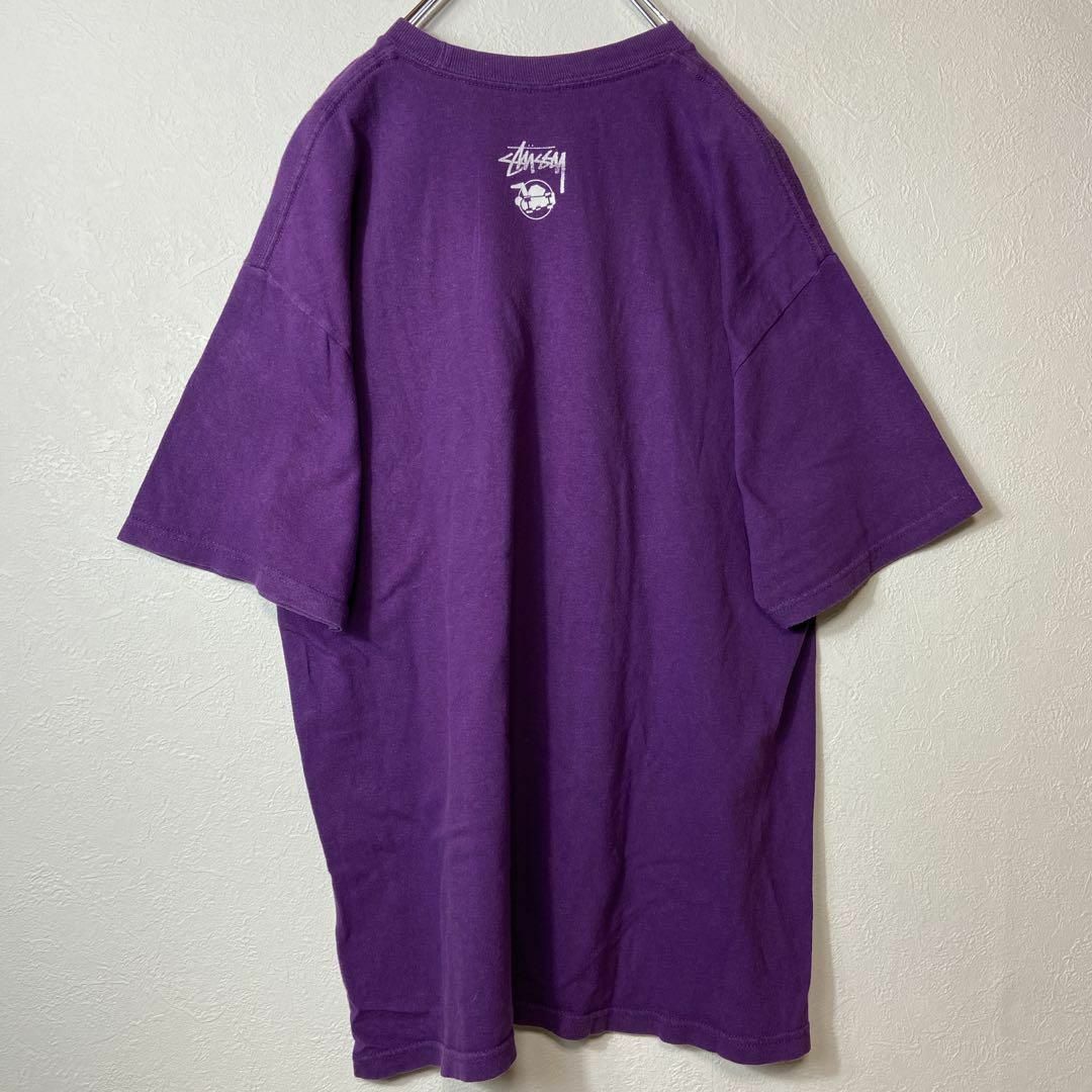 old stussy ステューシー Tシャツ パープルビックロゴ