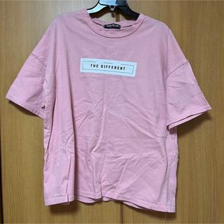 韓国 ボックスロゴTシャツ ピンク(Tシャツ(半袖/袖なし))