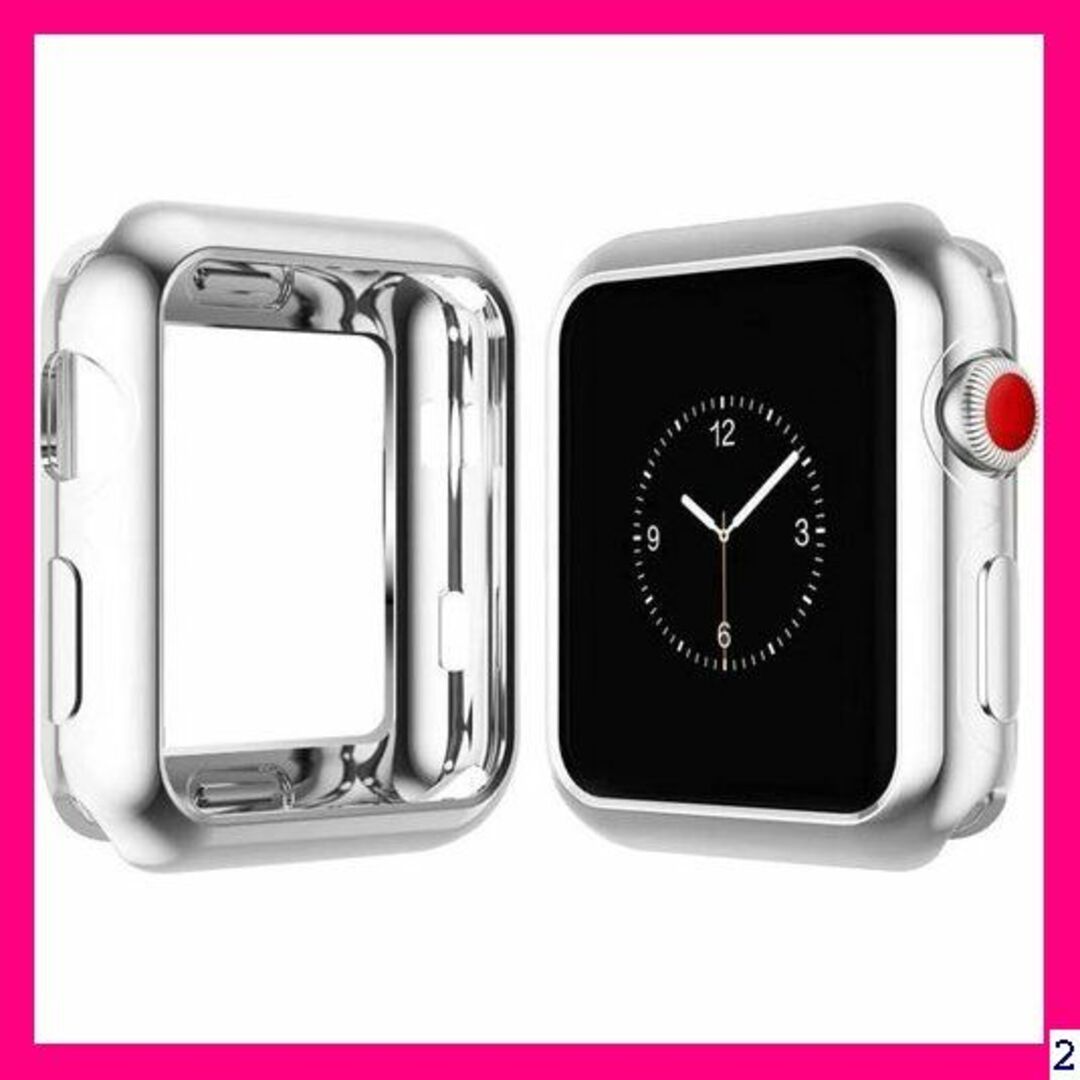 ２ YaMiDe Apple Watch Series 4 明な+銀色 2枚入り スマホ/家電/カメラのスマホ/家電/カメラ その他(その他)の商品写真