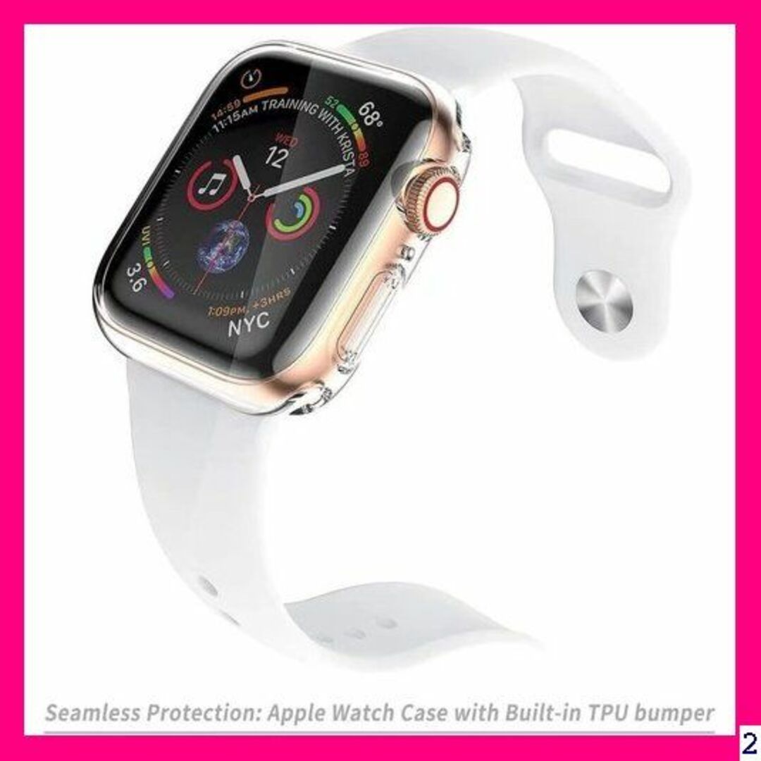 ２ YaMiDe Apple Watch Series 4 明な+銀色 2枚入り スマホ/家電/カメラのスマホ/家電/カメラ その他(その他)の商品写真