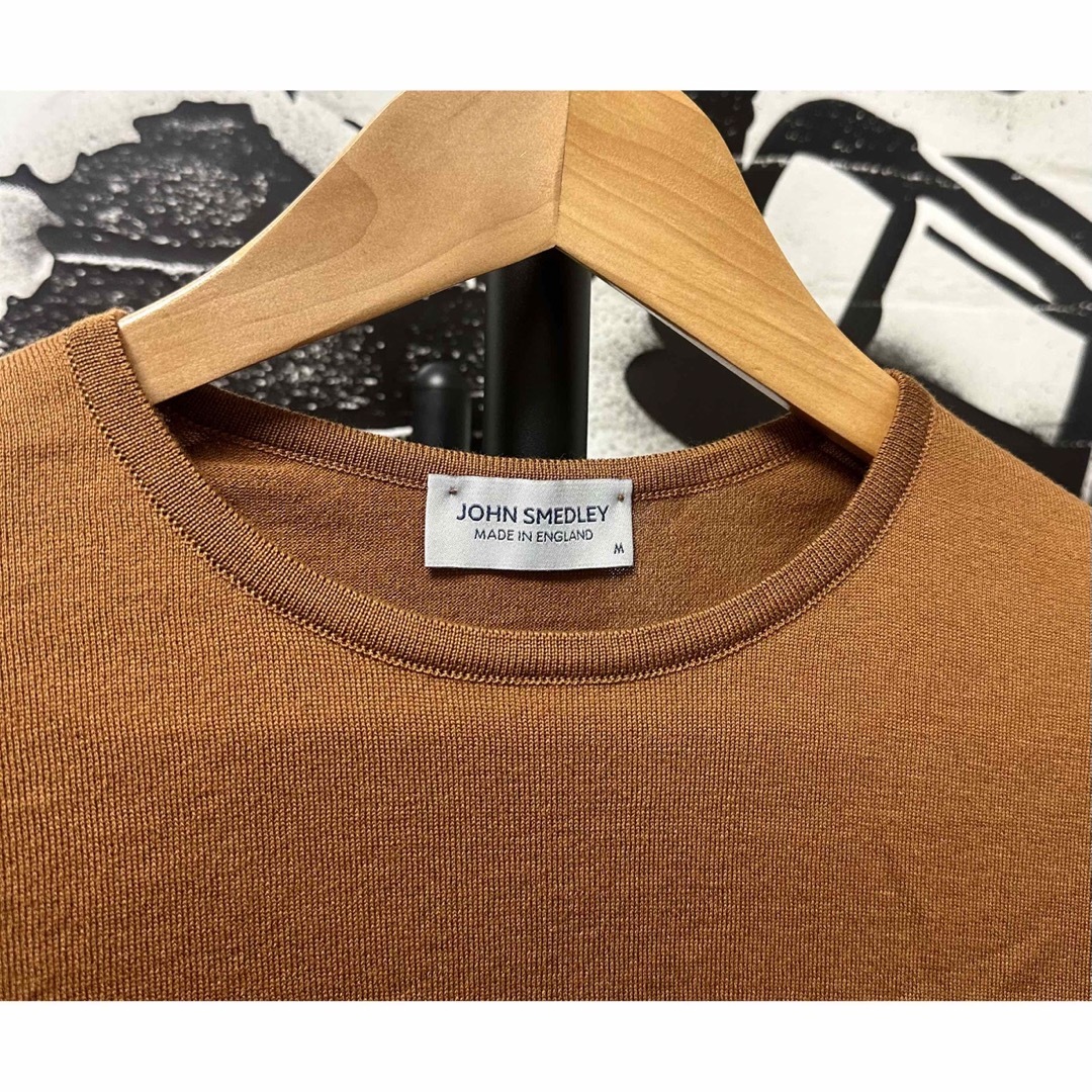 JOHN SMEDLEY(ジョンスメドレー)のJOHN SMEDLEY ジョンスメドレー　30ゲージクルーネックニットベルデン メンズのトップス(Tシャツ/カットソー(半袖/袖なし))の商品写真