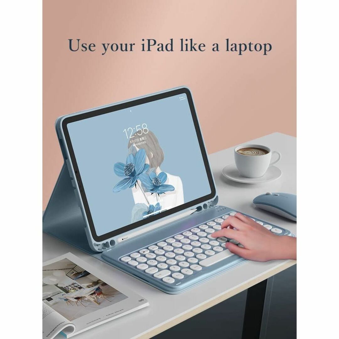 【色: ピンク】iPad Pro 12.9 第 6/5/4/3世代 キーボードケ