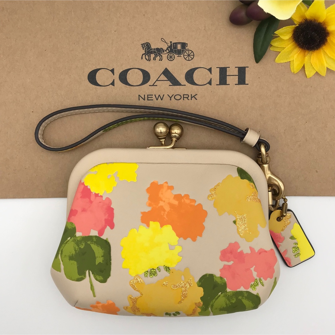 COACH ★大人気★ キスロック コインパース フローラルプリント 花柄 新品