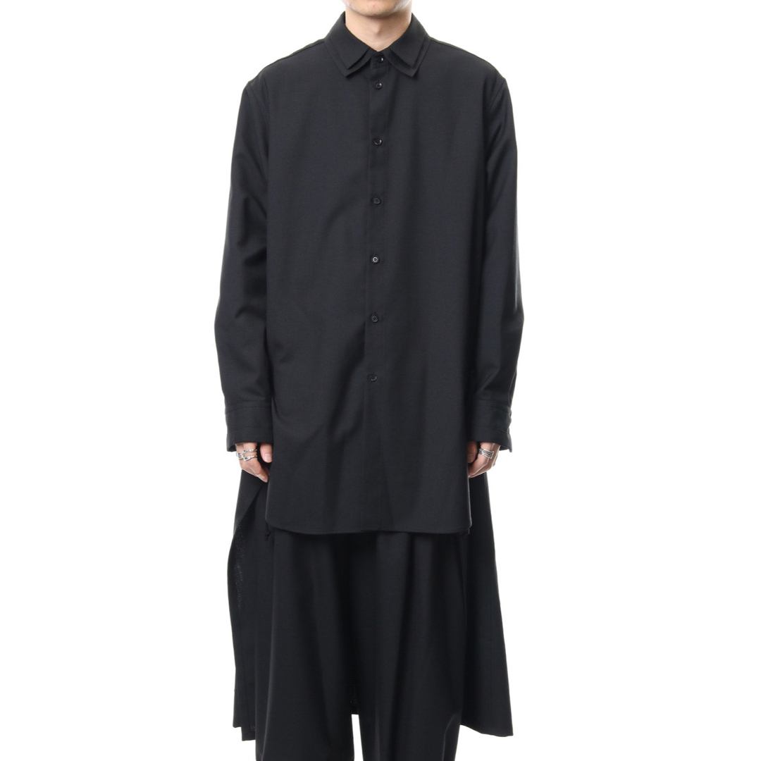 Yohji Yamamoto(ヨウジヤマモト)のyohjiyamamoto groundy T/W ギャバ二重襟ブラウス メンズのトップス(シャツ)の商品写真