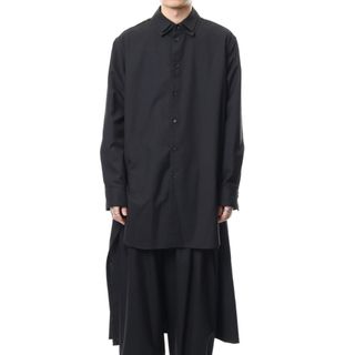 yohjiyamamoto groundy T/W ギャバ二重襟ブラウス