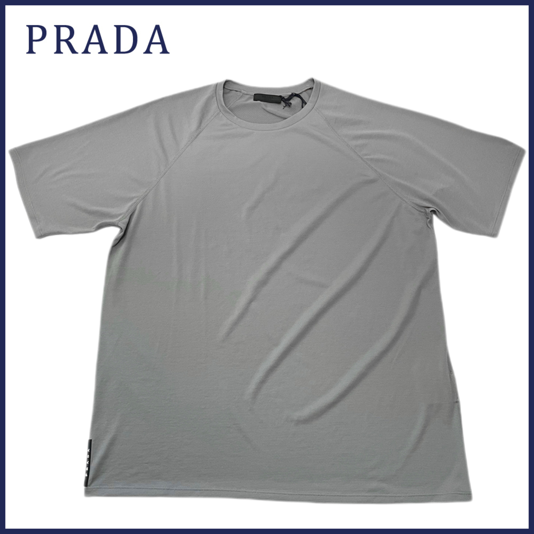 新品プラダPRADAメンズ　ドライクルーネックTシャツ　グレー#XXL