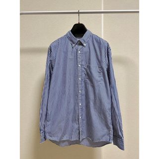 ユニクロ(UNIQLO)の新品　ユニクロ　UNIQLO  ファインクロスストライプシャツ（長袖）　メンズ(シャツ)