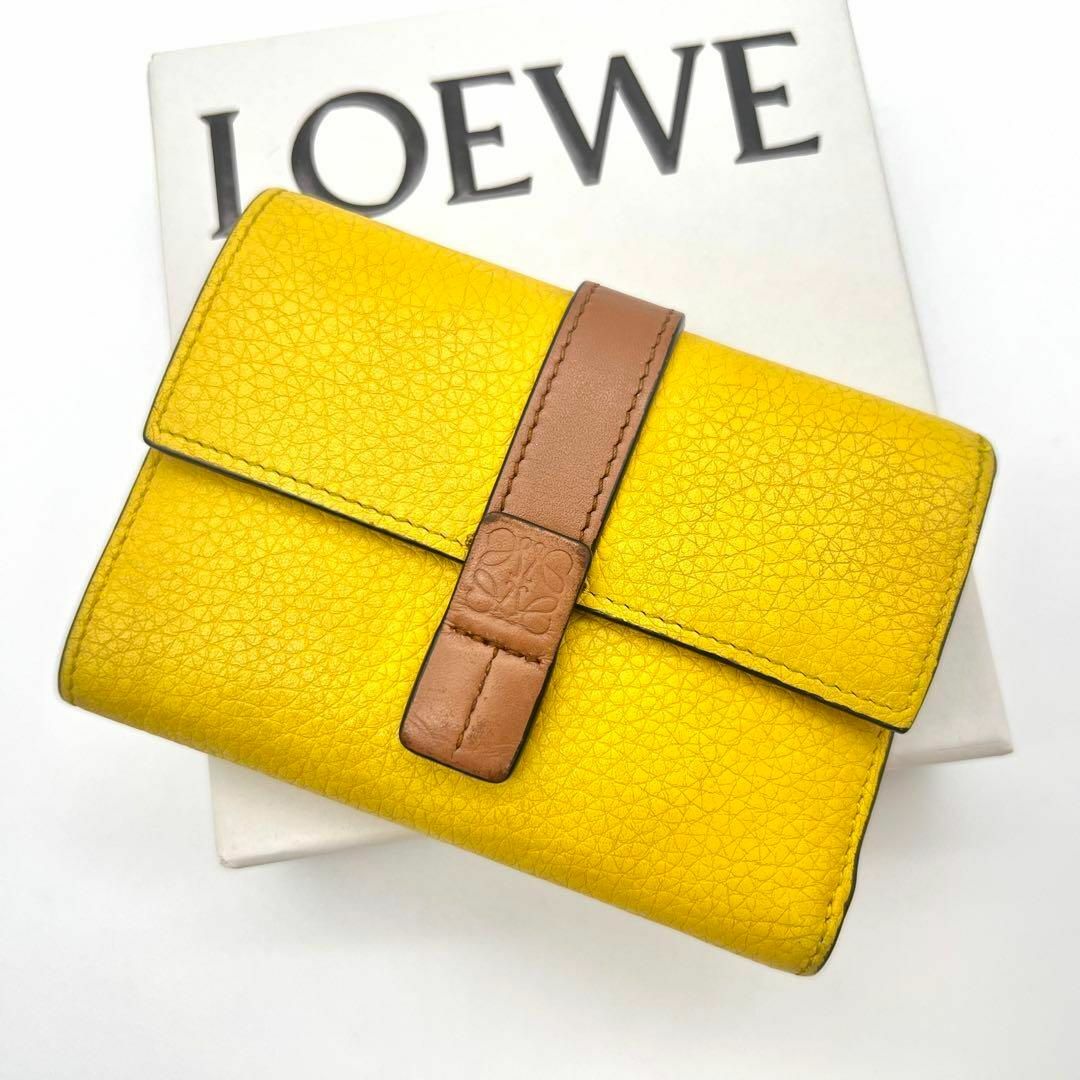 LOEWE ロエベ　折り財布　レザー　イエロー　loewe