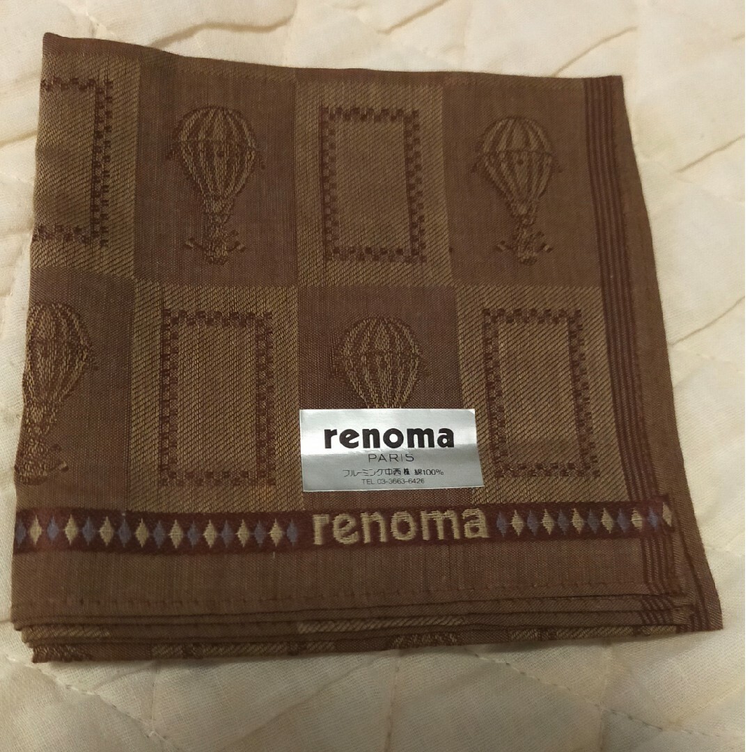 【RENOMA】ハンカチ メンズのファッション小物(ハンカチ/ポケットチーフ)の商品写真