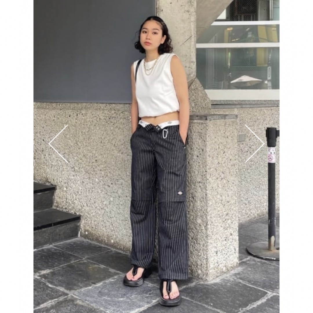 moussy - MOUSSY×DICKIES（R）KNEE SLIT パンツ♡ストライプの通販 by