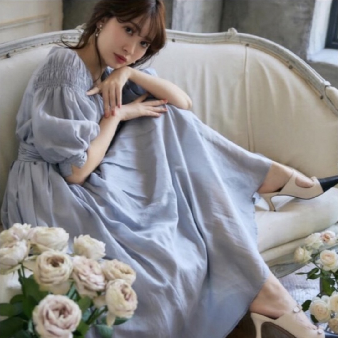 Airy Volume Sleeve Dress