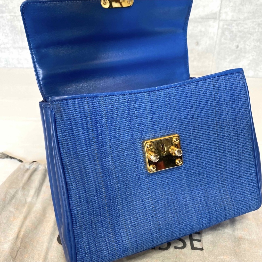 COMTESSE - 【COMTESSE】ホースヘア×レザー ブルー ゴールド金具2WAY