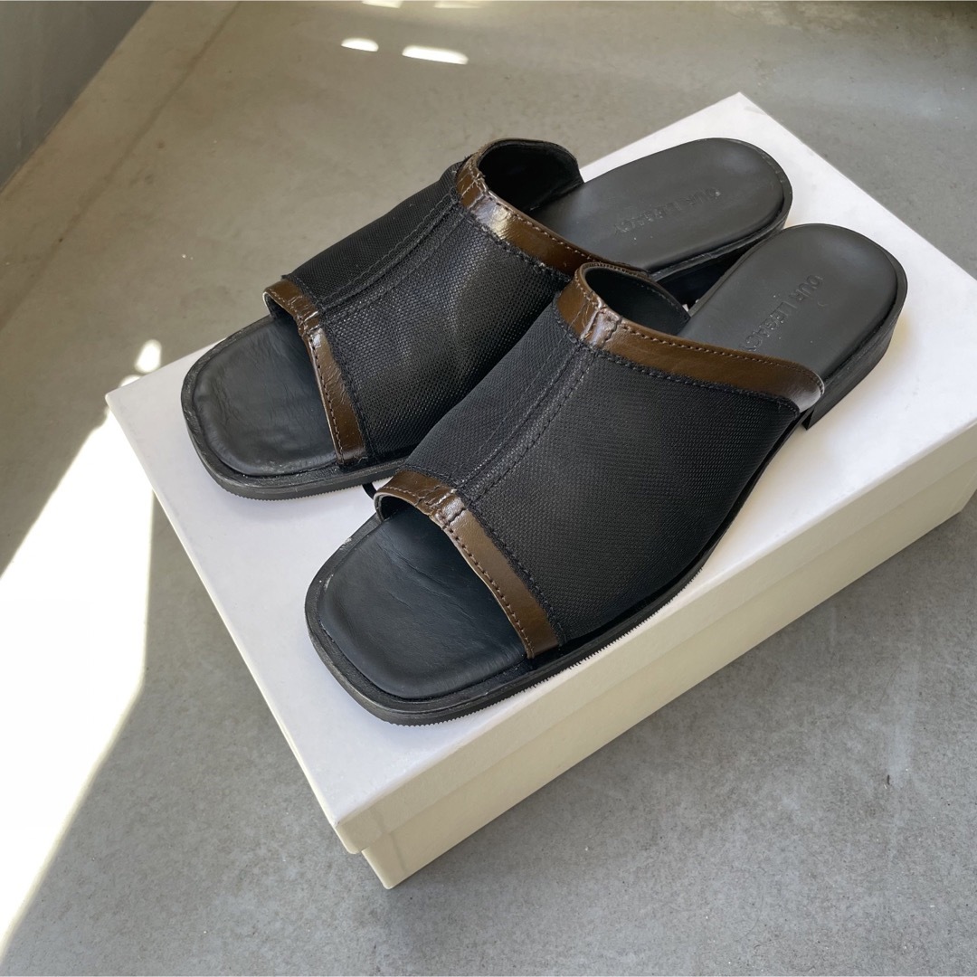 OUR LEGACY SLIDE ミュールサンダル OLIVE LEATHER-