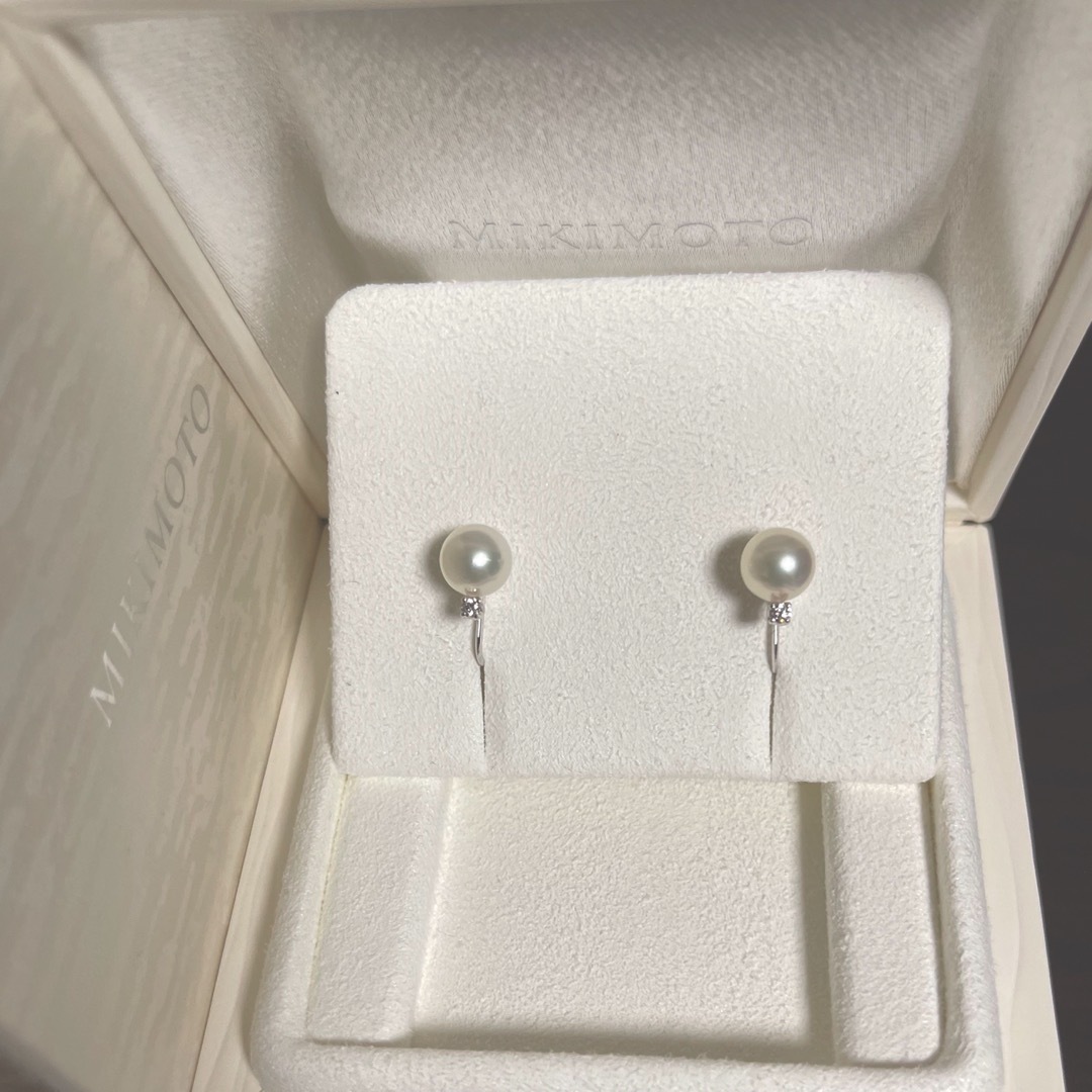 MIKIMOTO - 【超美品】MIKIMOTOミキモトパールイヤリング ダイヤ付き