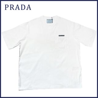 プラダ(PRADA)の新品プラダ PRADAメンズ　胸ポケット　クルーネックTシャツ　白#M(Tシャツ/カットソー(半袖/袖なし))