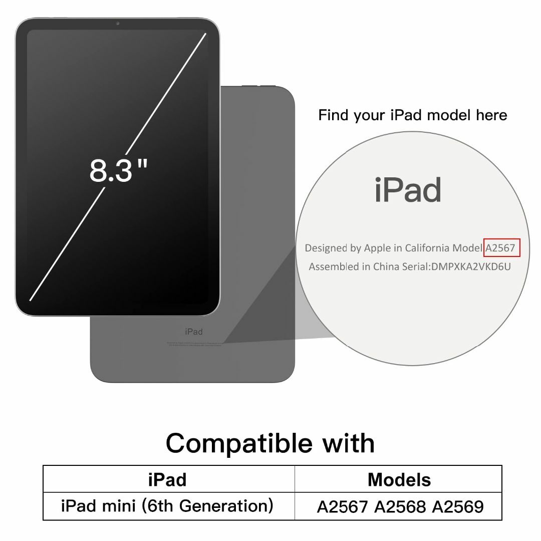 【色: ブラック】JEDirect iPad Mini 6 ケース（8.3インチ
