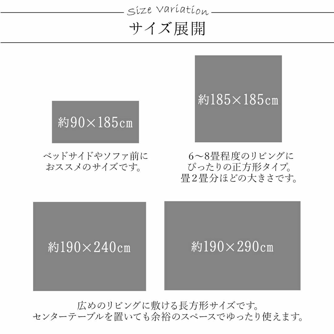 【色: ブラック】イケヒコ・コーポレーション ラグ カーペット クレイド 約90 1