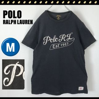 ポロラルフローレン(POLO RALPH LAUREN)のラルフローレン★チェーン刺繍ロゴ★バインダークルーネックTシャツ★カスタムFIT(Tシャツ/カットソー(半袖/袖なし))